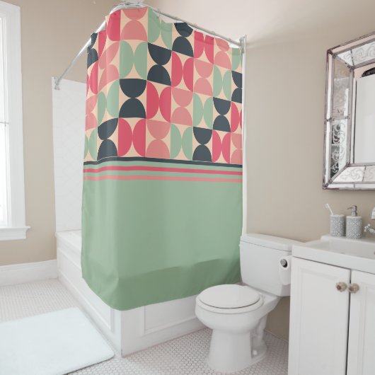 Moderner Sommersonnensaal Mitte des Jahrhunderts Duschvorhang (Beispiel)