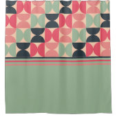 Moderner Sommersonnensaal Mitte des Jahrhunderts Duschvorhang (Vorderseite)