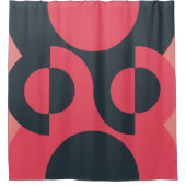 Moderner Sommersonnensaal Mitte des Jahrhunderts Duschvorhang (Vorderseite)