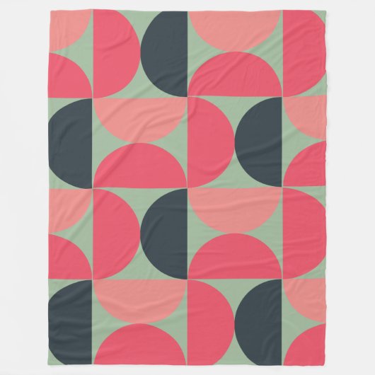 Moderner Sommersonnensaal Mitte des Jahrhunderts Fleecedecke (Vorderseite)