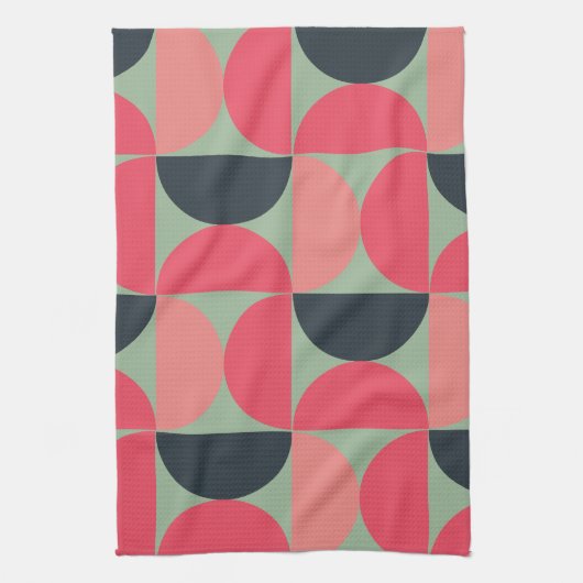 Moderner Sommersonnensaal Mitte des Jahrhunderts Geschirrtuch (Vertikal)