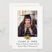 Moderner Sonnenblumenblume Abschluss Ankündigung (Vorne/Hinten)