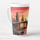 Moderner Sonnenuntergang Mitte des Jahrhunderts Milchtasse (Linke Ecke)