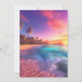 Moderner Sonnenuntergang süß 16 Einladung (Rückseite)