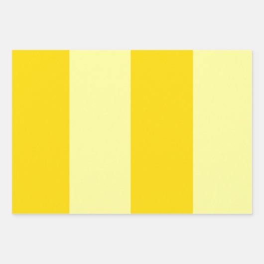 Moderner, sonniger gelber Streifen-Farbblock Geschenkpapier Set (Vorderseite 2)