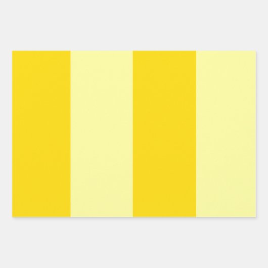Moderner, sonniger gelber Streifen-Farbblock Geschenkpapier Set (Vorderseite)