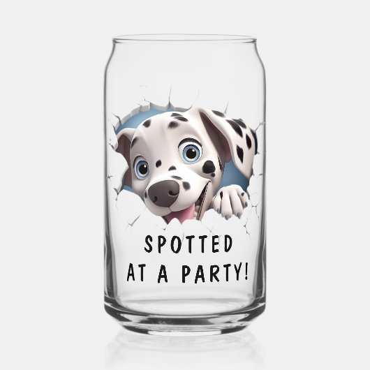 Moderner, sonniger, ungewöhnlicher Dalmatiner zum  Dosenglas (Vorderseite)
