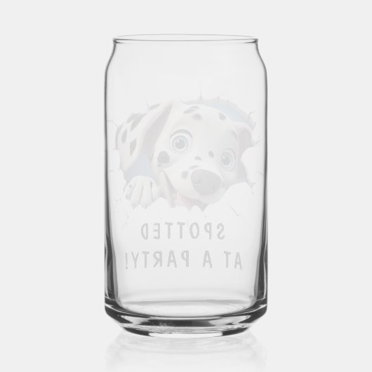 Moderner, sonniger, ungewöhnlicher Dalmatiner zum Dosenglas (Rückseite)