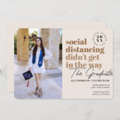 Moderner sozialer Distanzierungs-Covid-Foto-Abschl Ankündigung (Vorne/Hinten)