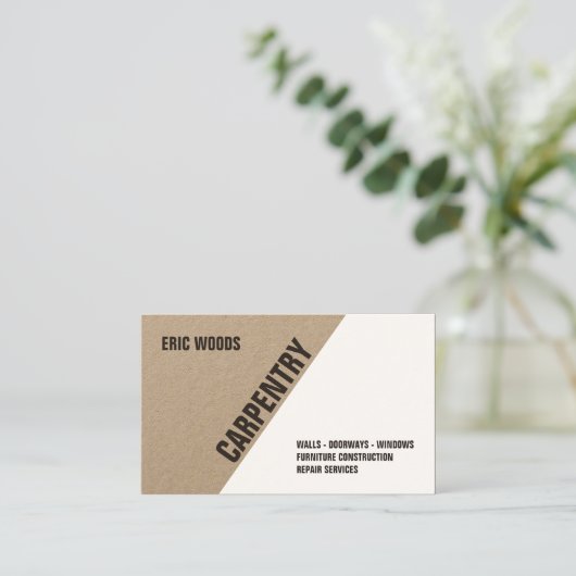 Moderner Spalteblick Visitenkarte (Stehend Vorderseite)