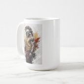 Moderner spartanischer Krieger – Alte Stärke moder Kaffeetasse (Vorderseite Links)