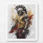 Moderner spartanischer Krieger – Alte Stärke moder Mousepad (Vorne)