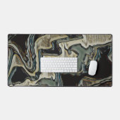 Moderner Spaß Abstrakt Maskuline Schwarz Schreibtischunterlage (Tastatur & Maus)