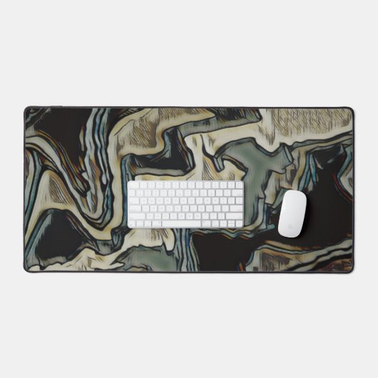 Moderner Spaß Abstrakt Maskuline Schwarz Schreibtischunterlage (Tastatur & Maus)