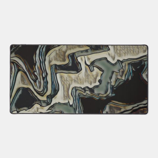 Moderner Spaß Abstrakt Maskuline Schwarz Schreibtischunterlage (Vorderseite)