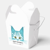 Moderner Spaß Aquamarin Cat Stencil humorvoll kühn Geschenkschachtel (Geöffnet)
