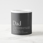 Moderner Spaß Cooler Vater Daddy Father Definition Jumbo-Tasse (Vorderseite)