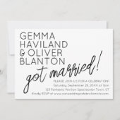 Moderner Spaß Einfache Hochzeitsempfehlung Einladung (Vorderseite)