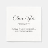 Moderner Spaß Fakt Hochzeitsempfang Cocktail Napki Serviette (Vorderseite)