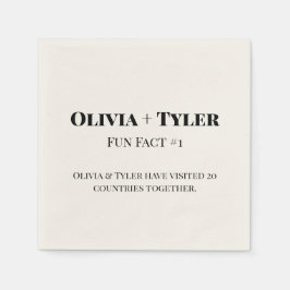 Moderner Spaß Fakt Hochzeitsempfang Cocktail Napki Serviette