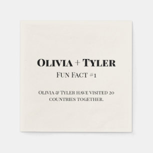 Moderner Spaß Fakt Hochzeitsempfang Cocktail Napki Serviette