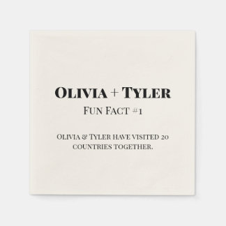 Moderner Spaß Fakt Hochzeitsempfang Cocktail Napki Serviette