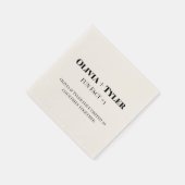 Moderner Spaß Fakt Hochzeitsempfang Cocktail Napki Serviette (Ecke)