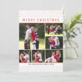 Moderner Spaß Frohe Weihnachten Red Polka Dots 6 F (Stehend Vorderseite)