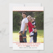 Moderner Spaß Frohe Weihnachten Red Polka Dots 7 F (Rückseite)