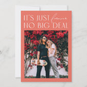 Moderner Spaß Hellrosa Foto Hochzeitseinladung Einladung (Vorderseite)