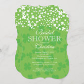 Moderner Spaß-irisches Kleeblatt-Brautparty Einladung (Vorne/Hinten)