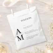 Moderner Spaß macht kühne Schwarze Initialen Hochz Geschenktütchen (Ausgeschnitten)