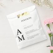 Moderner Spaß macht kühne Schwarze Initialen Hochz Geschenktütchen (Versiegelt)