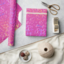 Moderner Spaß Niedlich Girly Hot Pink Farbenfrohe Geschenkpapier
