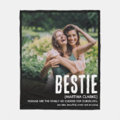 Moderner Spaß Niedliche BESTIE Definition Foto Ges Fleecedecke (Vorderseite)