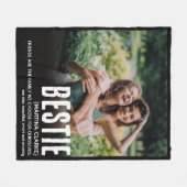 Moderner Spaß Niedliche BESTIE Definition Foto Ges Fleecedecke (Vorderseite (Horizontal))