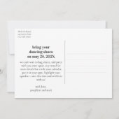 Moderner Spaß - Party Save the Date Hochzeit Einladung (Rückseite)