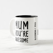 Moderner Spaß Schwarz-weiß Beste Mutter Tochter Ty Zweifarbige Tasse (Vorderseite Links)