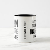 Moderner Spaß Schwarz-weiß Beste Mutter Tochter Ty Zweifarbige Tasse (Mittel)