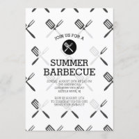 Moderner Spaß-Schwarz-weißes Sommer-Grill-Party