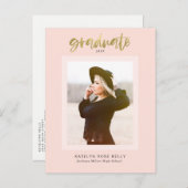 Moderner Spaß Trendy Abschluss Foto Ankündigung (Vorne/Hinten)