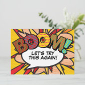 Moderner Spaß verändern Comic Pop Kunst Einladung (Stehend Vorderseite)