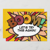 Moderner Spaß verändern Comic Pop Kunst Einladung (Vorne/Hinten)