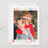 Moderner Spaß Weihnachten Heiterkeit Merry & Brigh (Vorderseite)