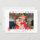Moderner Spaß Weihnachten Heiterkeit Merry & Brigh (Vorderseite)
