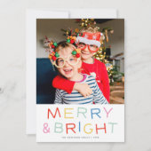 Moderner Spaß Weihnachten Heiterkeit Merry & Brigh (Vorderseite)