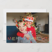 Moderner Spaß Weihnachten Heiterkeit Merry & Brigh (Vorderseite)