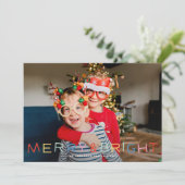 Moderner Spaß Weihnachten Heiterkeit Merry & Brigh (Stehend Vorderseite)