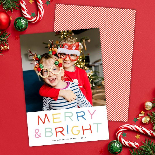 Moderner Spaß Weihnachten Heiterkeit Merry & Brigh