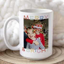 Moderner Spaß Weihnachten Heiterkeit Merry & Brigh Kaffeetasse